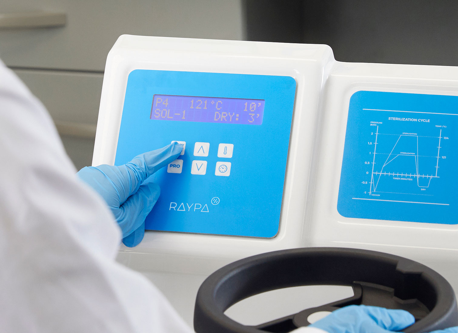 Programas específicos para líquidos en la autoclave AE-DRY de RAYPA