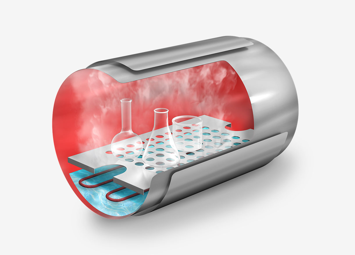 Ciclo de secagem em autoclave RAYPA