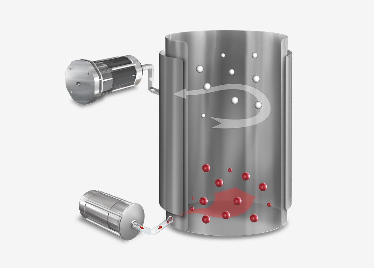 Illustration du fonctionnement du cycle avec prévide en autoclave